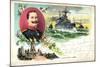 Litho Panzerschiff Brandenburg, Kaiser Wilhelm II-null-Mounted Giclee Print