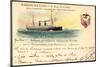 Litho S. S. St. Paul, American Line U.S. Mail Steamer-null-Mounted Giclee Print