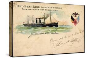 Litho S. S.Vaderland, Red Star Line, Royal Mail Steamer-null-Stretched Canvas