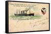 Litho S. S.Vaderland, Red Star Line, Royal Mail Steamer-null-Framed Stretched Canvas