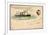 Litho S. S.Vaderland, Red Star Line, Royal Mail Steamer-null-Framed Giclee Print