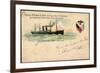 Litho S. S.Vaderland, Red Star Line, Royal Mail Steamer-null-Framed Giclee Print