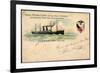 Litho S. S.Vaderland, Red Star Line, Royal Mail Steamer-null-Framed Giclee Print