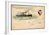 Litho S. S.Vaderland, Red Star Line, Royal Mail Steamer-null-Framed Giclee Print