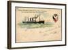 Litho S. S.Vaderland, Red Star Line, Royal Mail Steamer-null-Framed Giclee Print