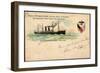 Litho S. S.Vaderland, Red Star Line, Royal Mail Steamer-null-Framed Giclee Print
