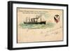 Litho S. S.Vaderland, Red Star Line, Royal Mail Steamer-null-Framed Giclee Print