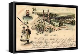 Litho Stuttgart Cannstatt, Volksfest, Tracht, Friedrich II-null-Framed Stretched Canvas