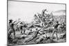 Lithograph after a Painting of the Battle of Wounded Knee by W.M. Cary-null-Mounted Giclee Print
