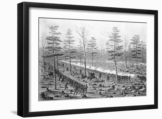 Lithograph after the Battle of Stone River-Alfred Edward Mathews-Framed Giclee Print