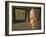 Lithograph by Nelson Mandela is Seen Reflected on a Photographic Portrait of Mandela-null-Framed Photographic Print