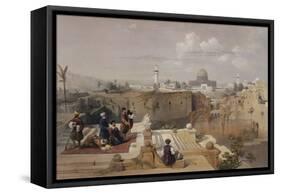 Lithograph from 'The Holy Land, Syria, Idumea, Arabia, Egypt and Nubia'-David Roberts-Framed Stretched Canvas