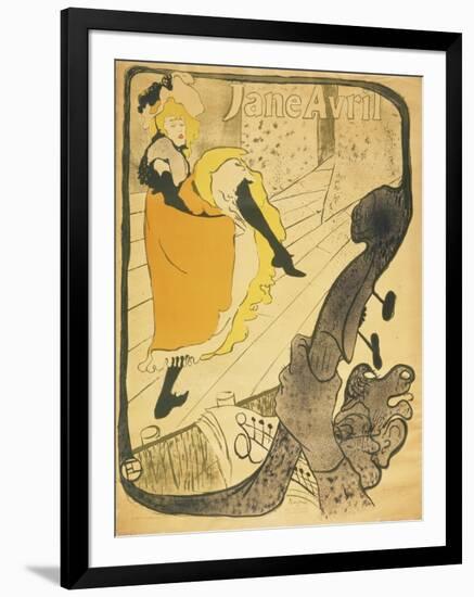 Lithograph Jane Avril, 1893-Henri de Toulouse-Lautrec-Framed Giclee Print