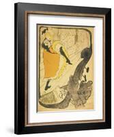 Lithograph Jane Avril, 1893-Henri de Toulouse-Lautrec-Framed Giclee Print