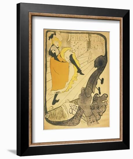 Lithograph Jane Avril, 1893-Henri de Toulouse-Lautrec-Framed Giclee Print