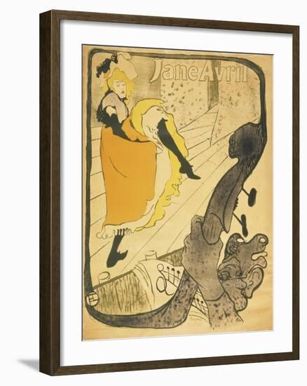 Lithograph Jane Avril, 1893-Henri de Toulouse-Lautrec-Framed Giclee Print