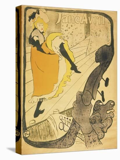 Lithograph Jane Avril, 1893-Henri de Toulouse-Lautrec-Stretched Canvas