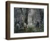 Lithograph of an Elephant Hunt After Graf Andrasy-Stapleton Collection-Framed Giclee Print