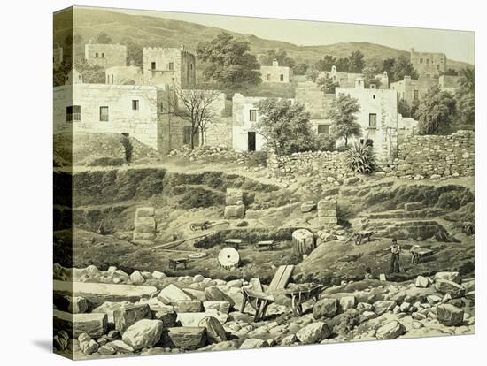 Lithograph of Excavations at the North Side of Quadrangle-null-Stretched Canvas