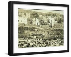 Lithograph of Excavations at the North Side of Quadrangle-null-Framed Premium Giclee Print