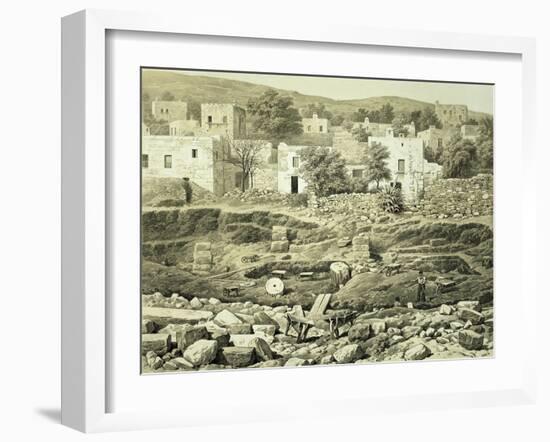 Lithograph of Excavations at the North Side of Quadrangle-null-Framed Premium Giclee Print