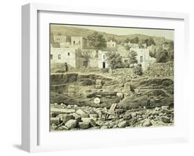 Lithograph of Excavations at the North Side of Quadrangle-null-Framed Premium Giclee Print