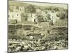 Lithograph of Excavations at the North Side of Quadrangle-null-Mounted Premium Giclee Print