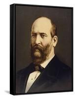 Lithograph of James A. Garfield-null-Framed Stretched Canvas