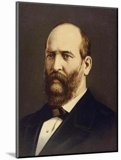 Lithograph of James A. Garfield-null-Mounted Giclee Print