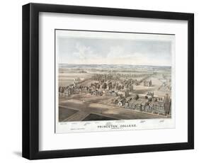 Lithograph of Princeton College-null-Framed Premium Giclee Print