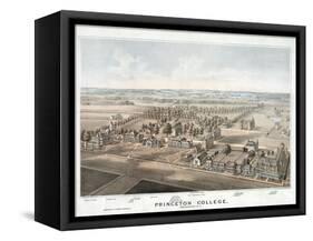 Lithograph of Princeton College-null-Framed Stretched Canvas