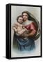 Lithograph of Raphael's Sistine Madonna-null-Framed Stretched Canvas