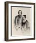 Lithograph of Robert Schumann Posing with His Wife by Hofelich-null-Framed Giclee Print