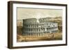Lithograph of the Coliseum at Rome, also known as the Flavian Amphitheatre, circa 1872.-Vernon Lewis Gallery-Framed Art Print