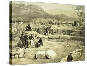 Lithograph of the Excavation of the Temple of Mars-Thomas Picken-Stretched Canvas