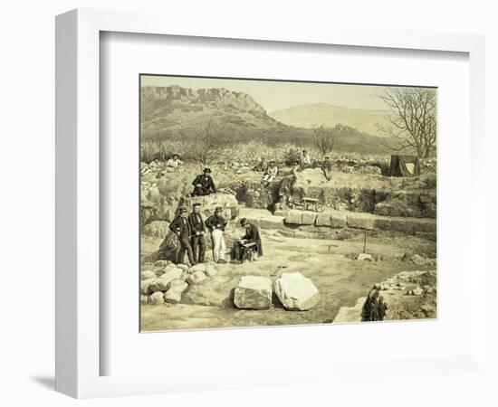 Lithograph of the Excavation of the Temple of Mars-Thomas Picken-Framed Giclee Print