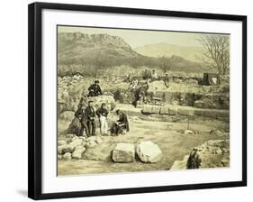 Lithograph of the Excavation of the Temple of Mars-Thomas Picken-Framed Giclee Print