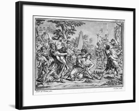 Lithograph of the Rape of the Sabines-null-Framed Giclee Print