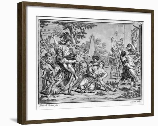 Lithograph of the Rape of the Sabines-null-Framed Giclee Print