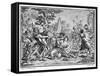 Lithograph of the Rape of the Sabines-null-Framed Stretched Canvas