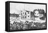 Lithograph of the Siege of the Alamo-null-Framed Stretched Canvas