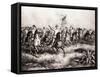 Lithograph of Theodore Roosevelt and the Rough Riders Charging San Juan Hill-null-Framed Stretched Canvas