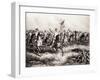 Lithograph of Theodore Roosevelt and the Rough Riders Charging San Juan Hill-null-Framed Giclee Print