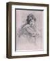 'Lithograph portrait of a woman', c1905-Albert de Belleroche-Framed Giclee Print