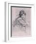 'Lithograph portrait of a woman', c1905-Albert de Belleroche-Framed Giclee Print