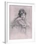 'Lithograph portrait of a woman', c1905-Albert de Belleroche-Framed Giclee Print