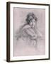 'Lithograph portrait of a woman', c1905-Albert de Belleroche-Framed Giclee Print