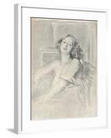 'Lithograph portrait of a woman', c1905-Albert de Belleroche-Framed Giclee Print