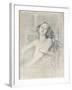 'Lithograph portrait of a woman', c1905-Albert de Belleroche-Framed Giclee Print