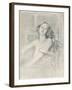 'Lithograph portrait of a woman', c1905-Albert de Belleroche-Framed Giclee Print